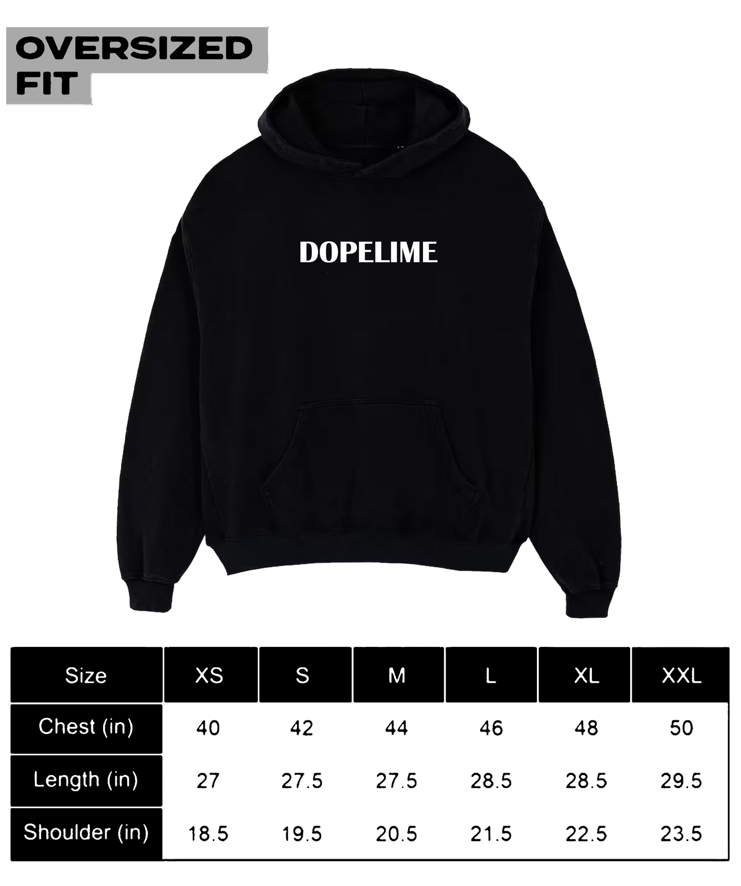 METAL FONT OVERSIZED HOODIE