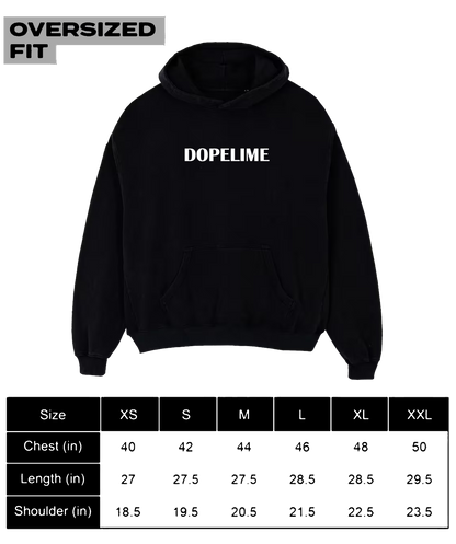 METAL FONT OVERSIZED HOODIE